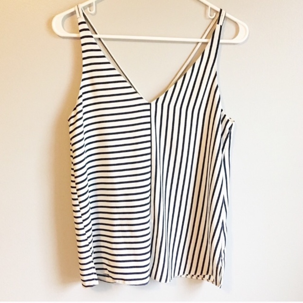 Topshop Striped Tank Top Size 6